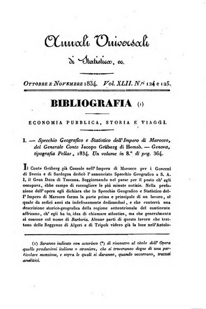 Annali universali di statistica, economia pubblica, storia, viaggi e commercio