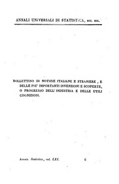 Annali universali di statistica, economia pubblica, storia, viaggi e commercio