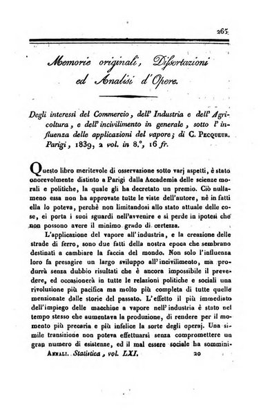 Annali universali di statistica, economia pubblica, storia, viaggi e commercio