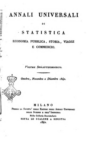 Annali universali di statistica, economia pubblica, storia, viaggi e commercio