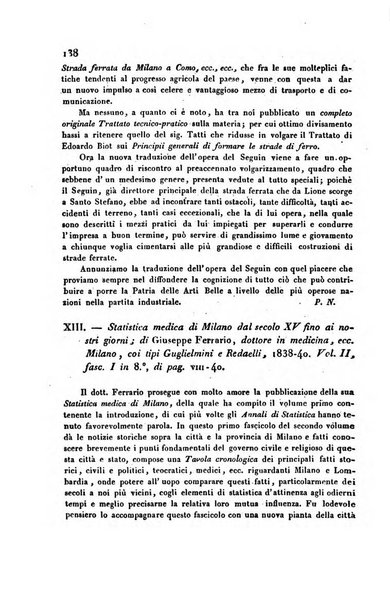 Annali universali di statistica, economia pubblica, storia, viaggi e commercio