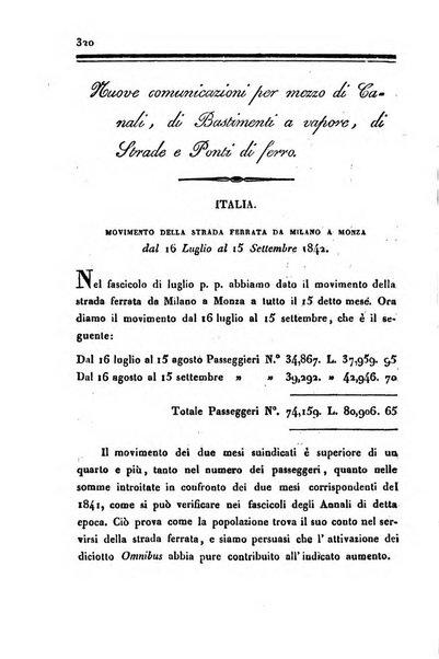 Annali universali di statistica, economia pubblica, storia, viaggi e commercio