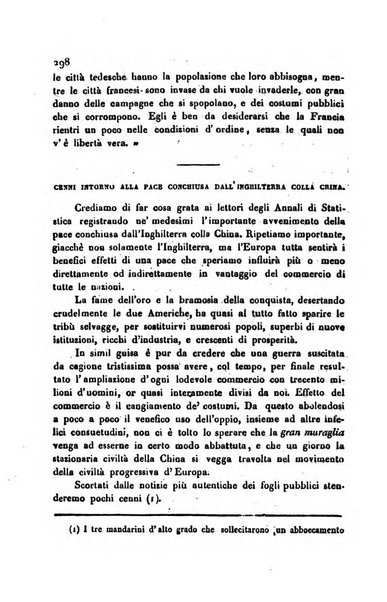 Annali universali di statistica, economia pubblica, storia, viaggi e commercio