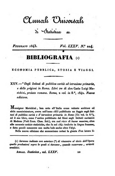 Annali universali di statistica, economia pubblica, storia, viaggi e commercio