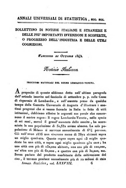 Annali universali di statistica, economia pubblica, storia, viaggi e commercio