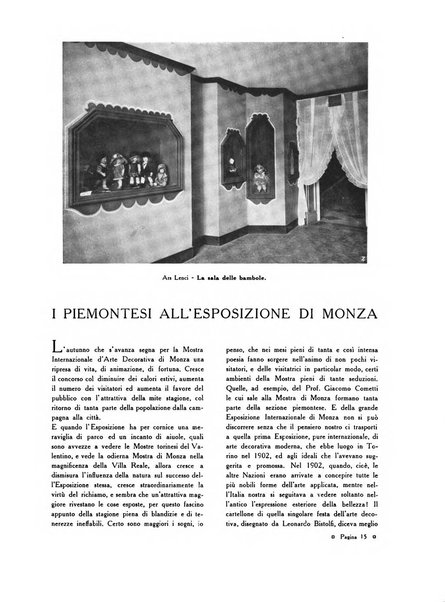 Le arti decorative rassegna internazionale ufficiale della Mostra di Arti decorative nella Villa Reale di Monza e della Federazione delle Industrie artistiche