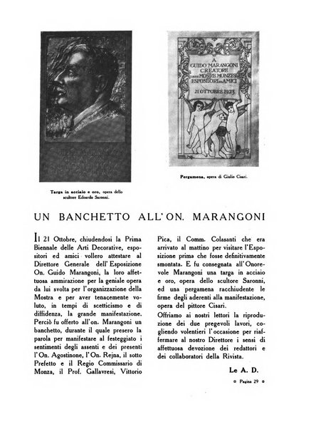 Le arti decorative rassegna internazionale ufficiale della Mostra di Arti decorative nella Villa Reale di Monza e della Federazione delle Industrie artistiche