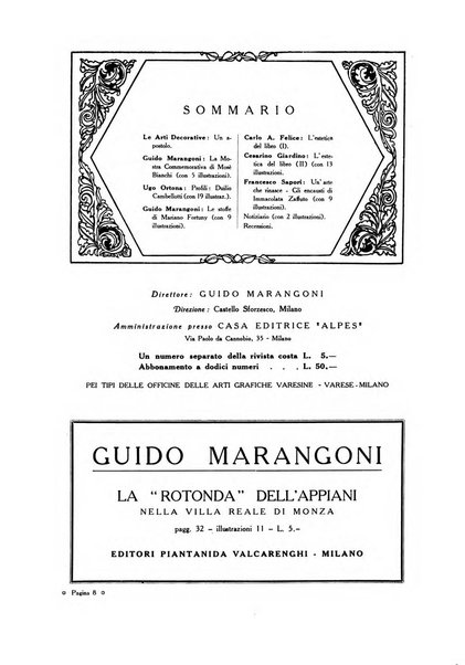 Le arti decorative rassegna internazionale ufficiale della Mostra di Arti decorative nella Villa Reale di Monza e della Federazione delle Industrie artistiche