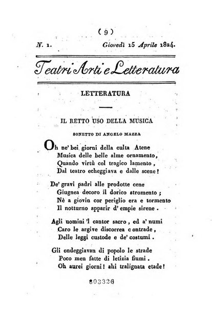 Cenni storici intorno alle lettere, invenzioni, arti, commercio e spettacoli teatrali