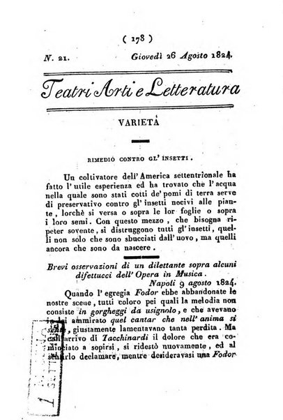 Cenni storici intorno alle lettere, invenzioni, arti, commercio e spettacoli teatrali