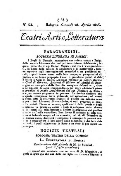 Cenni storici intorno alle lettere, invenzioni, arti, commercio e spettacoli teatrali