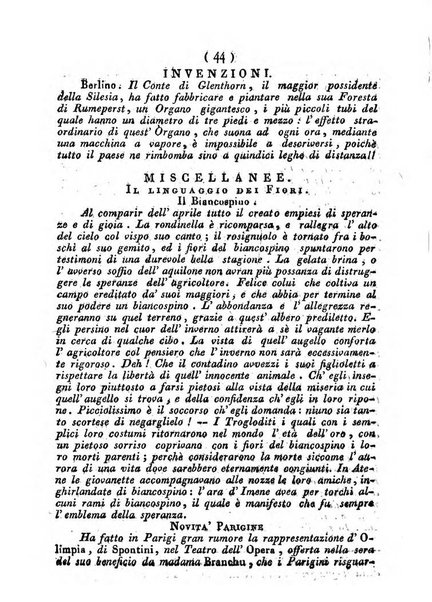 Cenni storici intorno alle lettere, invenzioni, arti, commercio e spettacoli teatrali