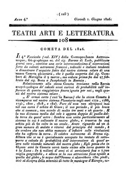 Cenni storici intorno alle lettere, invenzioni, arti, commercio e spettacoli teatrali