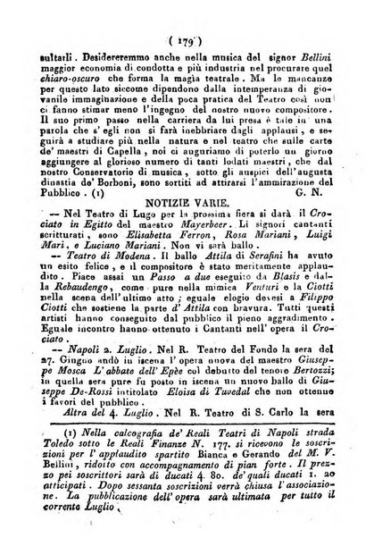 Cenni storici intorno alle lettere, invenzioni, arti, commercio e spettacoli teatrali