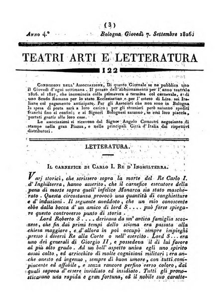 Cenni storici intorno alle lettere, invenzioni, arti, commercio e spettacoli teatrali