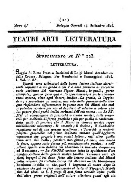 Cenni storici intorno alle lettere, invenzioni, arti, commercio e spettacoli teatrali