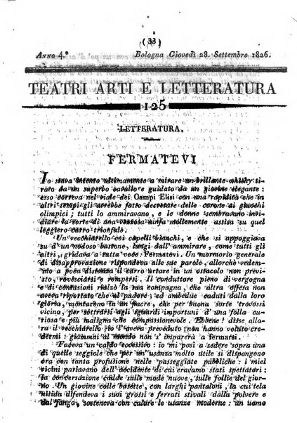 Cenni storici intorno alle lettere, invenzioni, arti, commercio e spettacoli teatrali