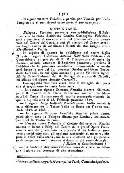 Cenni storici intorno alle lettere, invenzioni, arti, commercio e spettacoli teatrali