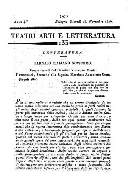 Cenni storici intorno alle lettere, invenzioni, arti, commercio e spettacoli teatrali