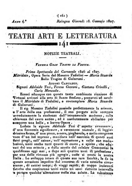 Cenni storici intorno alle lettere, invenzioni, arti, commercio e spettacoli teatrali