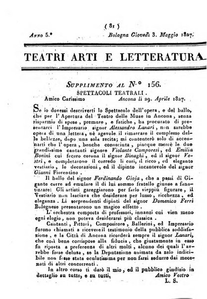 Cenni storici intorno alle lettere, invenzioni, arti, commercio e spettacoli teatrali