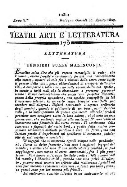 Cenni storici intorno alle lettere, invenzioni, arti, commercio e spettacoli teatrali