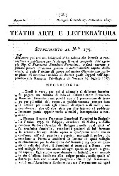 Cenni storici intorno alle lettere, invenzioni, arti, commercio e spettacoli teatrali