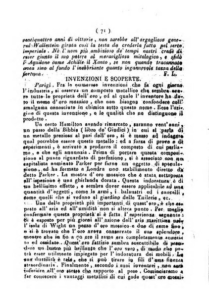 Cenni storici intorno alle lettere, invenzioni, arti, commercio e spettacoli teatrali