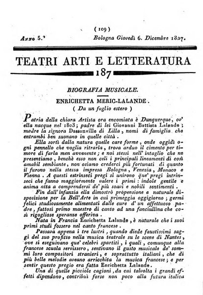 Cenni storici intorno alle lettere, invenzioni, arti, commercio e spettacoli teatrali