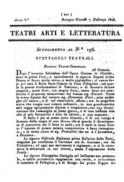 Cenni storici intorno alle lettere, invenzioni, arti, commercio e spettacoli teatrali