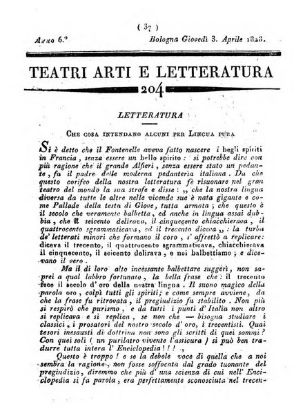 Cenni storici intorno alle lettere, invenzioni, arti, commercio e spettacoli teatrali