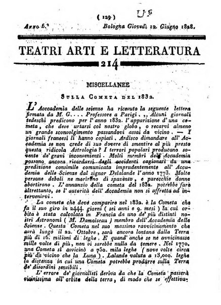 Cenni storici intorno alle lettere, invenzioni, arti, commercio e spettacoli teatrali