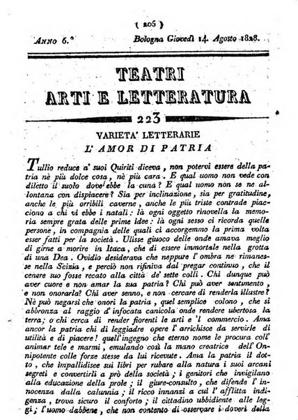 Cenni storici intorno alle lettere, invenzioni, arti, commercio e spettacoli teatrali