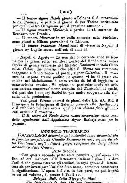 Cenni storici intorno alle lettere, invenzioni, arti, commercio e spettacoli teatrali