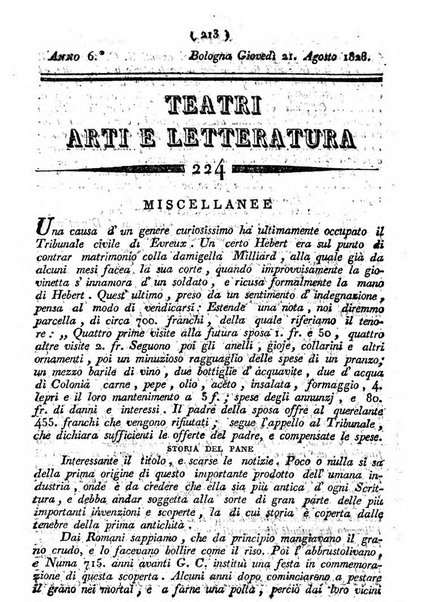 Cenni storici intorno alle lettere, invenzioni, arti, commercio e spettacoli teatrali