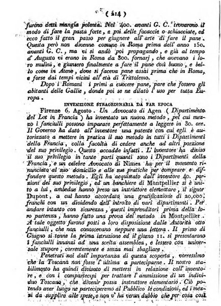 Cenni storici intorno alle lettere, invenzioni, arti, commercio e spettacoli teatrali