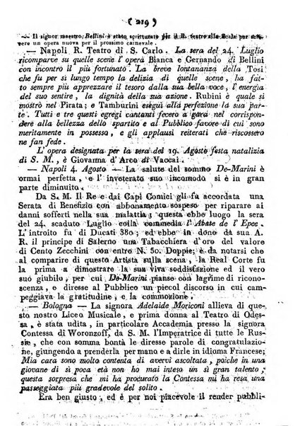 Cenni storici intorno alle lettere, invenzioni, arti, commercio e spettacoli teatrali