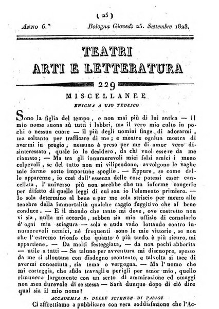 Cenni storici intorno alle lettere, invenzioni, arti, commercio e spettacoli teatrali