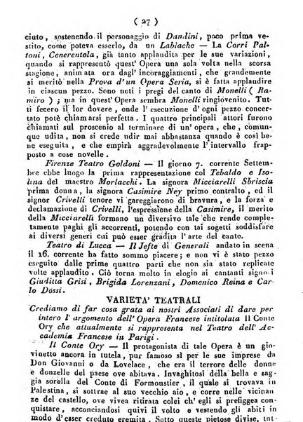 Cenni storici intorno alle lettere, invenzioni, arti, commercio e spettacoli teatrali