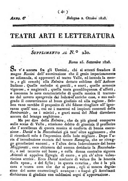 Cenni storici intorno alle lettere, invenzioni, arti, commercio e spettacoli teatrali