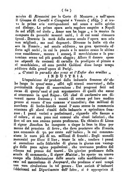 Cenni storici intorno alle lettere, invenzioni, arti, commercio e spettacoli teatrali