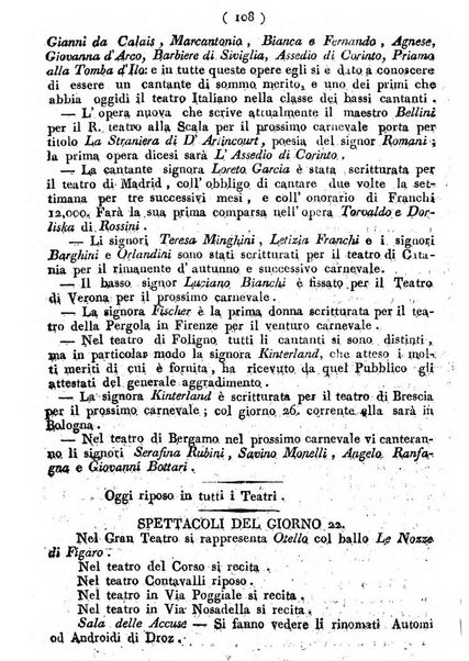 Cenni storici intorno alle lettere, invenzioni, arti, commercio e spettacoli teatrali