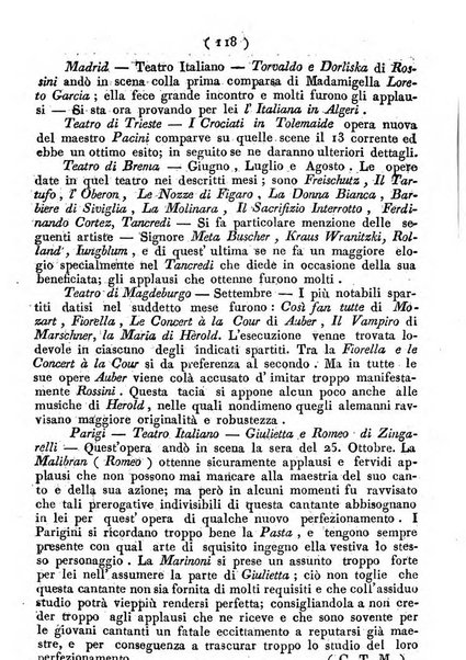 Cenni storici intorno alle lettere, invenzioni, arti, commercio e spettacoli teatrali