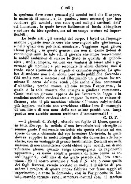 Cenni storici intorno alle lettere, invenzioni, arti, commercio e spettacoli teatrali