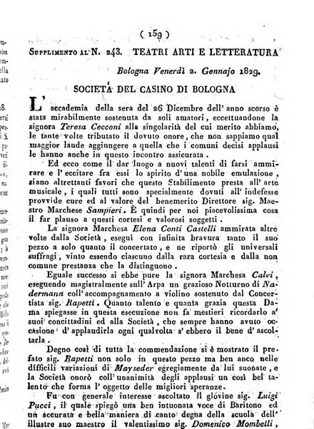 Cenni storici intorno alle lettere, invenzioni, arti, commercio e spettacoli teatrali