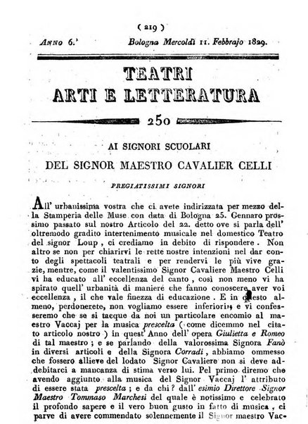 Cenni storici intorno alle lettere, invenzioni, arti, commercio e spettacoli teatrali