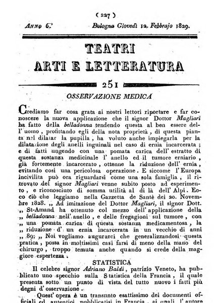 Cenni storici intorno alle lettere, invenzioni, arti, commercio e spettacoli teatrali