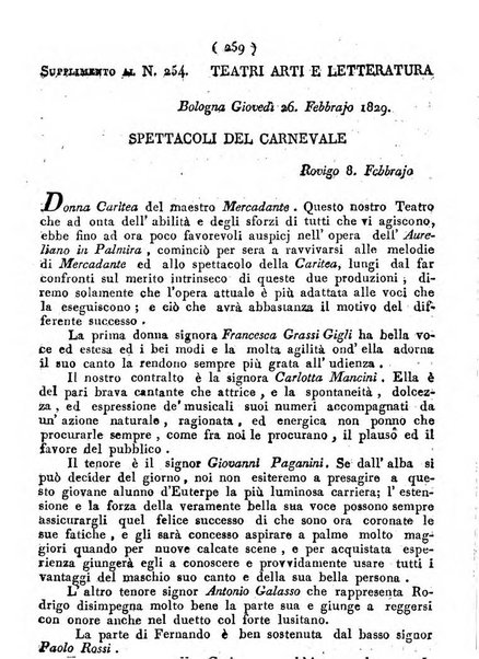 Cenni storici intorno alle lettere, invenzioni, arti, commercio e spettacoli teatrali