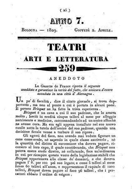 Cenni storici intorno alle lettere, invenzioni, arti, commercio e spettacoli teatrali