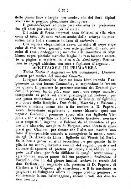 Cenni storici intorno alle lettere, invenzioni, arti, commercio e spettacoli teatrali